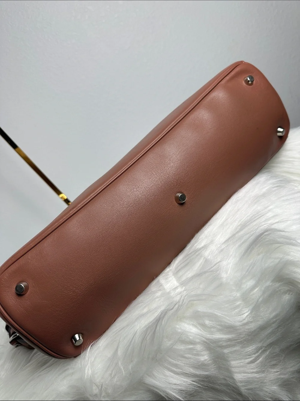 💯Authentic Christian Dior Large Lady Dior Tote Shoulder Bag i Dusty Rose Brown🍀 - Picture 10 of 17